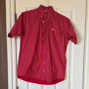 Cinch Red Patterned Men's Shirt